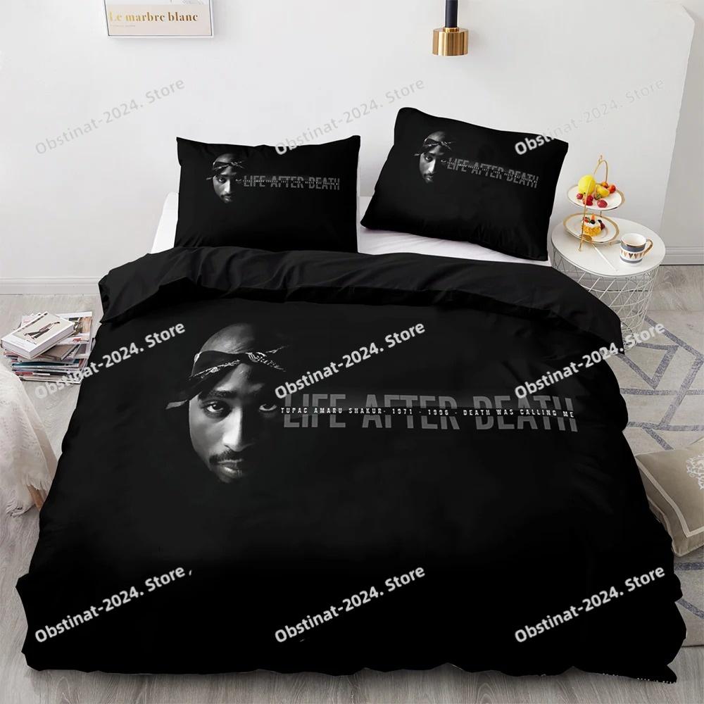 2Pac Bedding Set Single Twin Full Queen King Size Tupac Amaru Shakur Bed Set Aldult Kid Bedroom Duvetcover Sets 3D Print 043