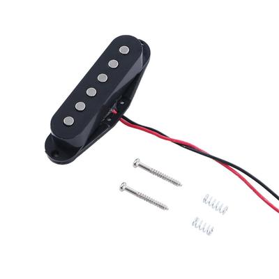 Black for 6 Strings Single Coil Guitar Parts Pickup Acoustic Guitar Soundhole Pickup Sound Pickup