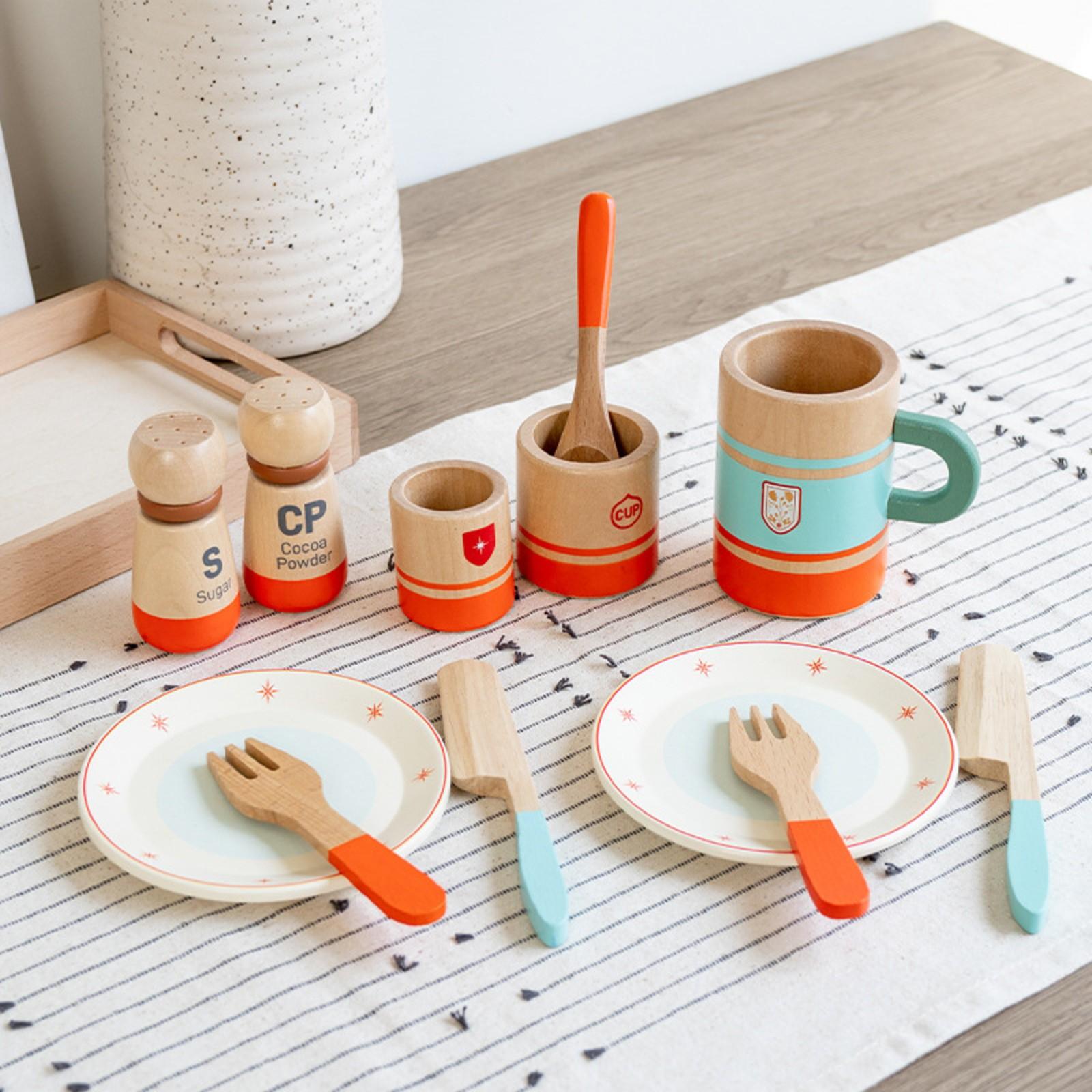 

Поднос Чайный сервиз, Игрушечный реквизит из массива дерева One Size