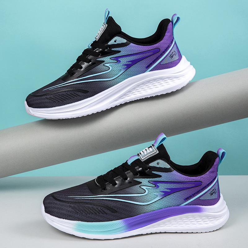 

Men s Lightweight Breathable Casual Sneakers - Cross-border Couple Style, Non-slip, Soft Sole, Running Shoes. 39 фиолетовый/чёрный