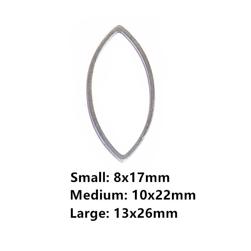 20pcs Moon Star Drop Heart Small Charms Gold Stainless Steel Pendant Open Bezels Hollow Frame Mold Bezel DIY Jewelry Making