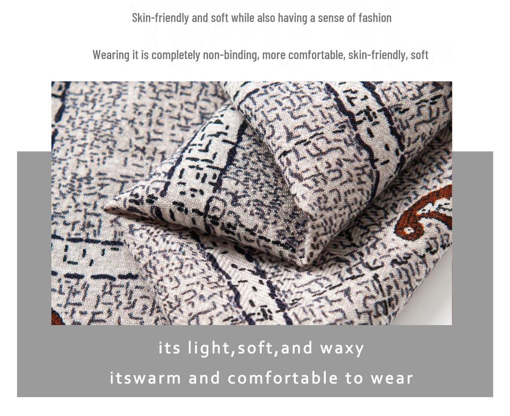 Paisley Cashew Silk Wool Scarf for Women - Handmade, Rolled Edges, High-End Autumn/Winter Square Neck Tie, 70