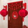 3D Chinese New Year Felt Lantern 2025 Chinese Spring Festival Red Lantern With Tassel Decorative Wedding Party Decor Supplies
