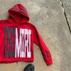 New men's and women's trendy foam letter hooded sweatshirt sports set with Y2K letter print on the head, dark