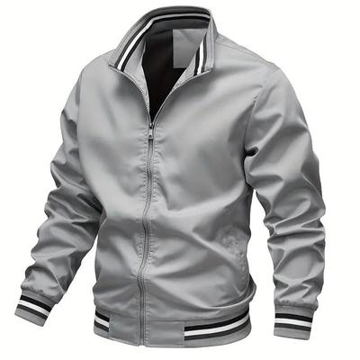 Men's Casual Sports Jacket New Stand-up Collar Zipper Jacket Zipper Jacket