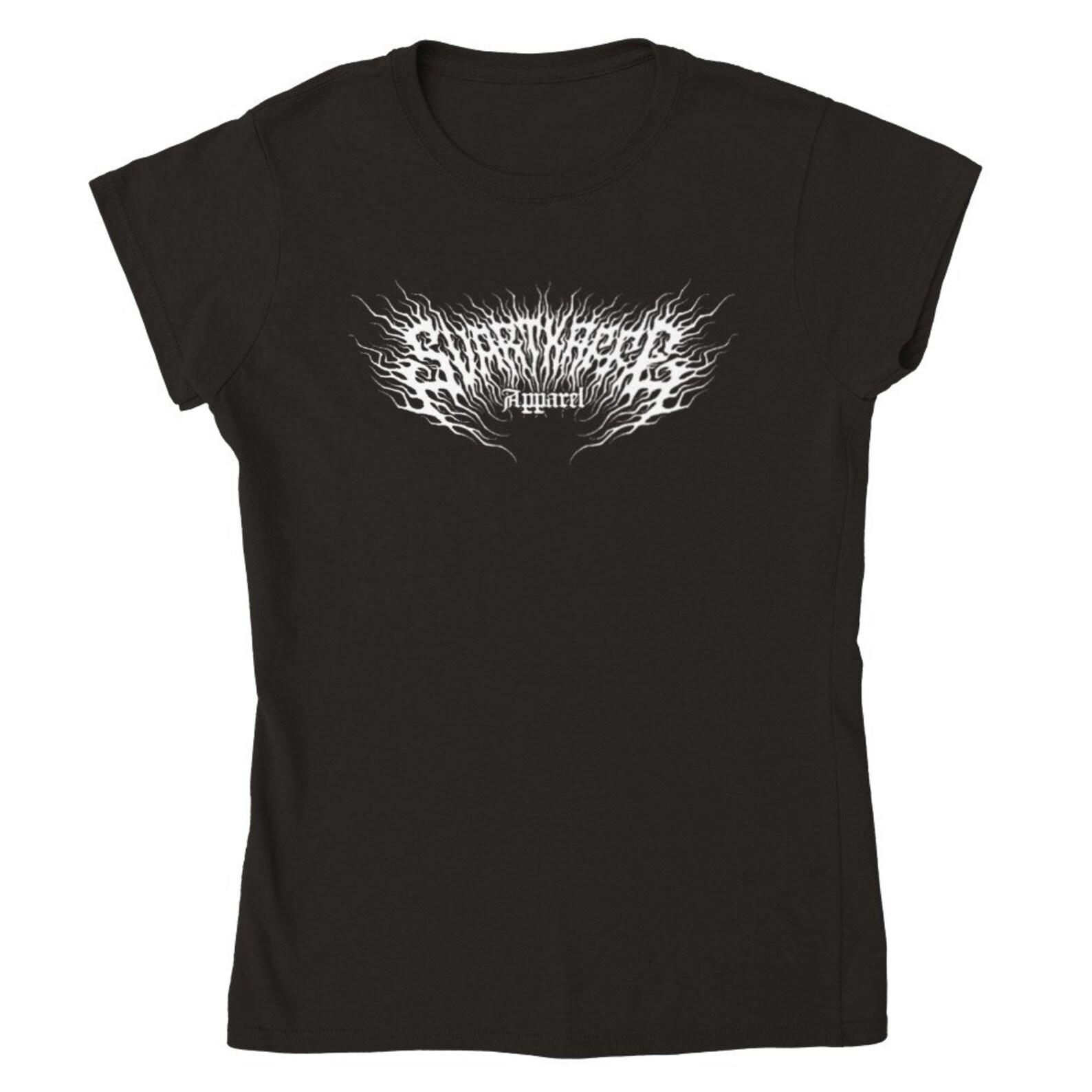 Metal Logo - Classic Womens Crewneck T-shirt | Gildan 64000L 3XL