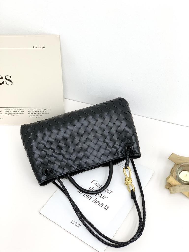 Geantă Tote Crossbody de Damă 2024 Retro din Piele Țesută Manual