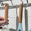 Cooking Spatula Heat Resistant Wood Handle Silicone Cooking Spoon Non-stick Cookware for Home Kitchen