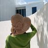 Summer Woven Breathable Sun Hat, Women's Foldable Beach Bucket Hat with Hollow-Out Design, Paper Crafted Non-Elastic Fisherman Cap for Vacation