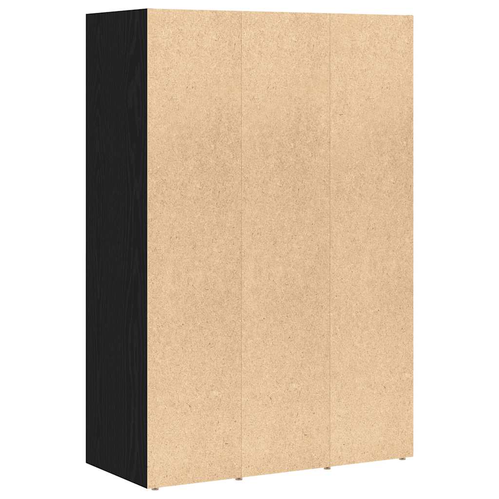 Bookshelf Black Oak Effect 66 x 30 x 98 cm Engineered Wood