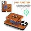 2 in 1 leather Case for IPhone 17 16 Promax 15 Plus 14 13 12 Pro Max Bracket Card Holder Wireless Charging Iphone16 Phone Cover