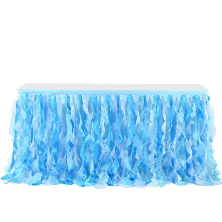 Wicker table skirt party birthday wedding chiffon curly  circumference dessert sign in  gauze  skirt