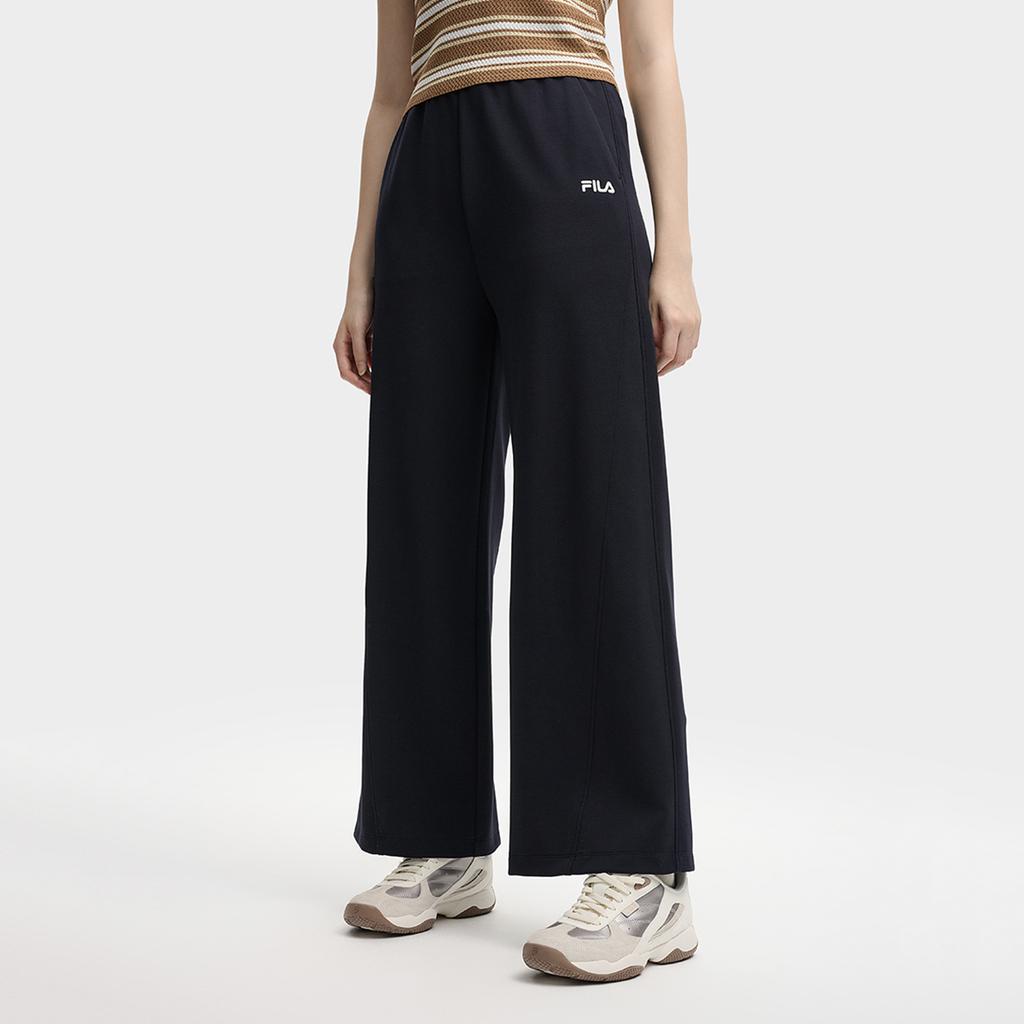FILA Original Classic Versatile Comfortable Knitted Sports Pants Solid Color Women bottoms Legendary-Blue F11W539602F-NV