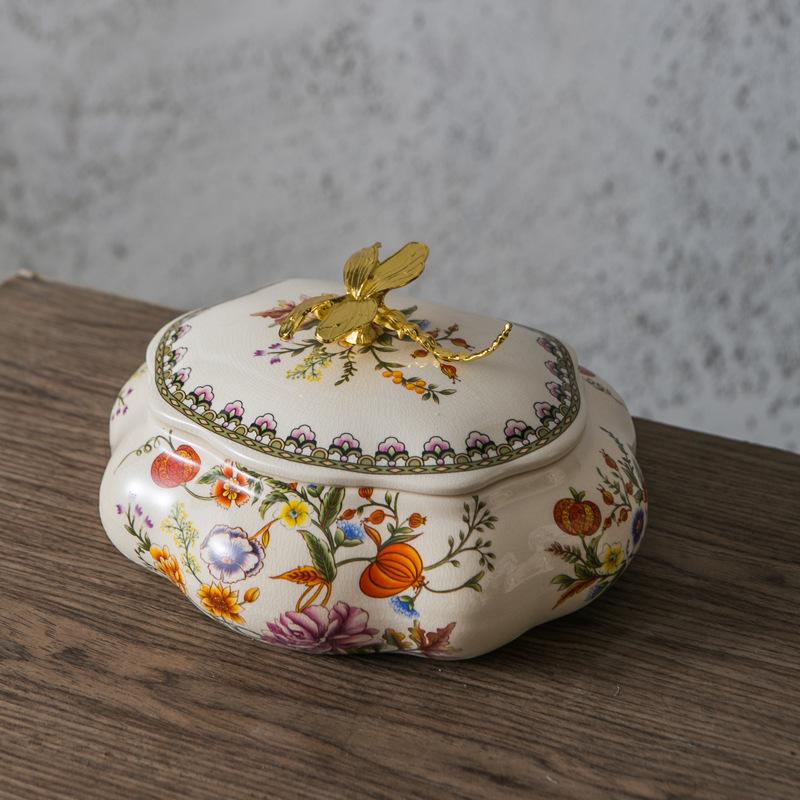 

Американская ретро керамическая шкатулка для украшений - Креативное украшение для домашнего декора