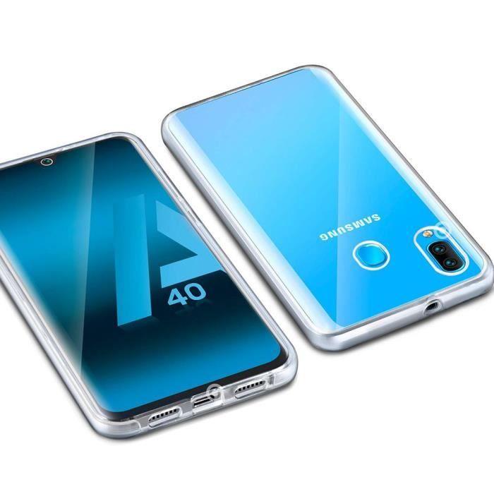 Silicone Back Case - VCOMP - Samsung Galaxy A40 5.9" - 360° Protection - Transparent - Flexible