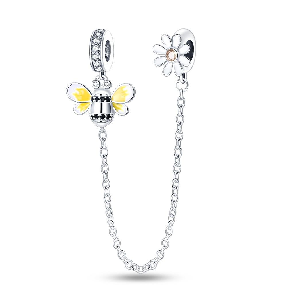 2026 Bee Series Daisies Honeycomb Charm Charm Beads DIY Jewelry Bracelet Accessories 925 Silver