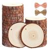 Felii de lemn natural 10 buc 0,232,6 inchi Kit de lemn nefinisat de artizanat pregăurit cu gaură Cercuri de lemn pentru arte felii de lemn