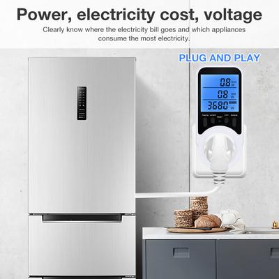 Dijital Voltaj Tüketim Güç Ölçer Watt AC Elektrik Analizörü Monitör Enerji Ölçer Priz Elektrik Soketi Monitörleri