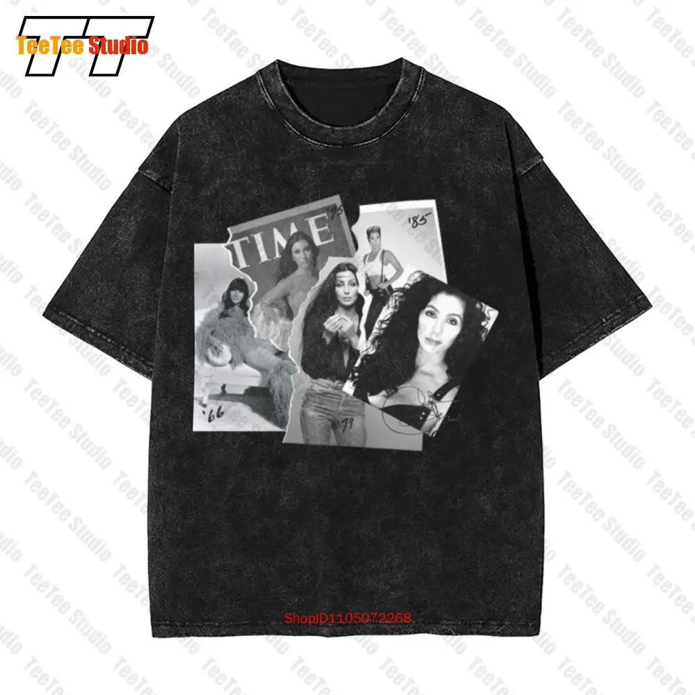 Vtg 1990 Cher Concert Vintage Oversized T-Shirt White M L 90S Magazine Covers Heart Of Stone Pop Music Singer J6N9