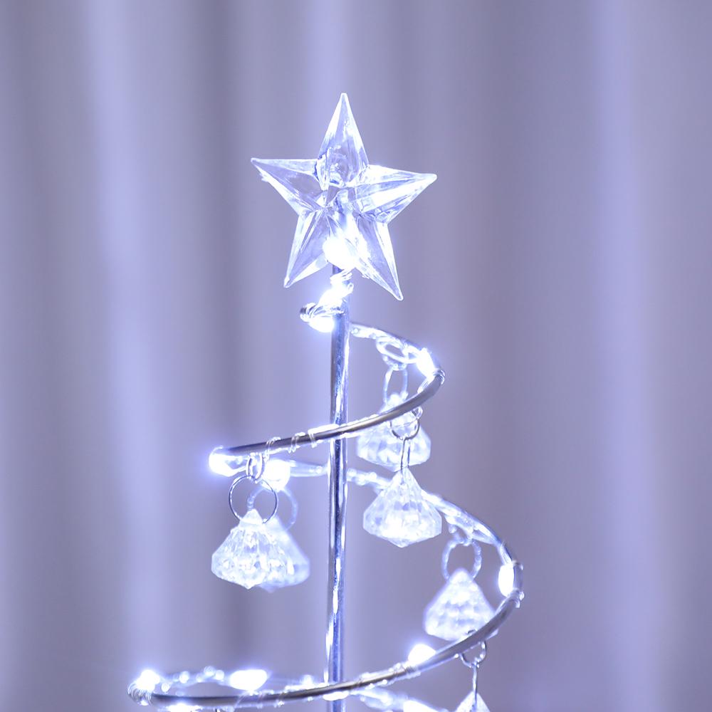 Buy Battery Operated LED Diamond Shape Crystal Tree Light Bedroom Table ...