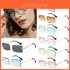 Rimless Sunglasses Womens Rectangle Shades Summer Fashion Trendy Uv400 Eyewear