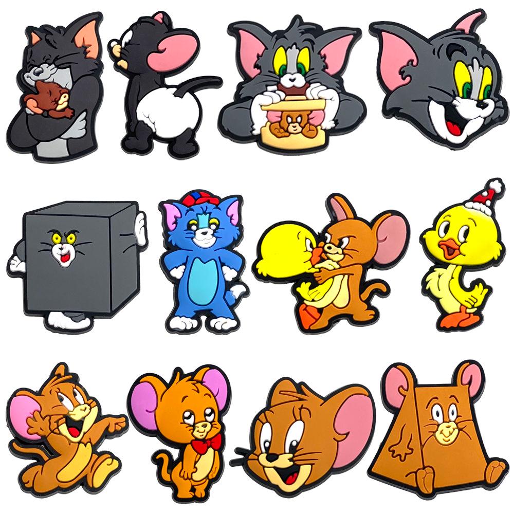 Tom and Jerry Crocs Shoe Charms: DIY PVC Rubber Decorative Buckles