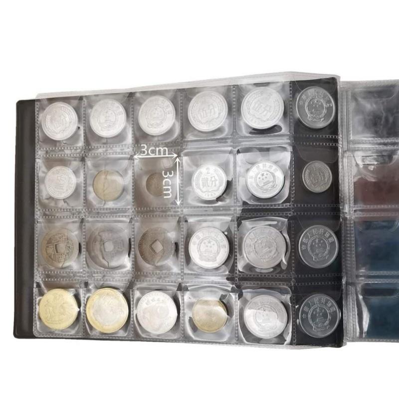 240 Pockets Coin Collection Holder PVC Penny Album Gifts Coin Collecting Album 10 Pages Coin Collection Book for Collectors