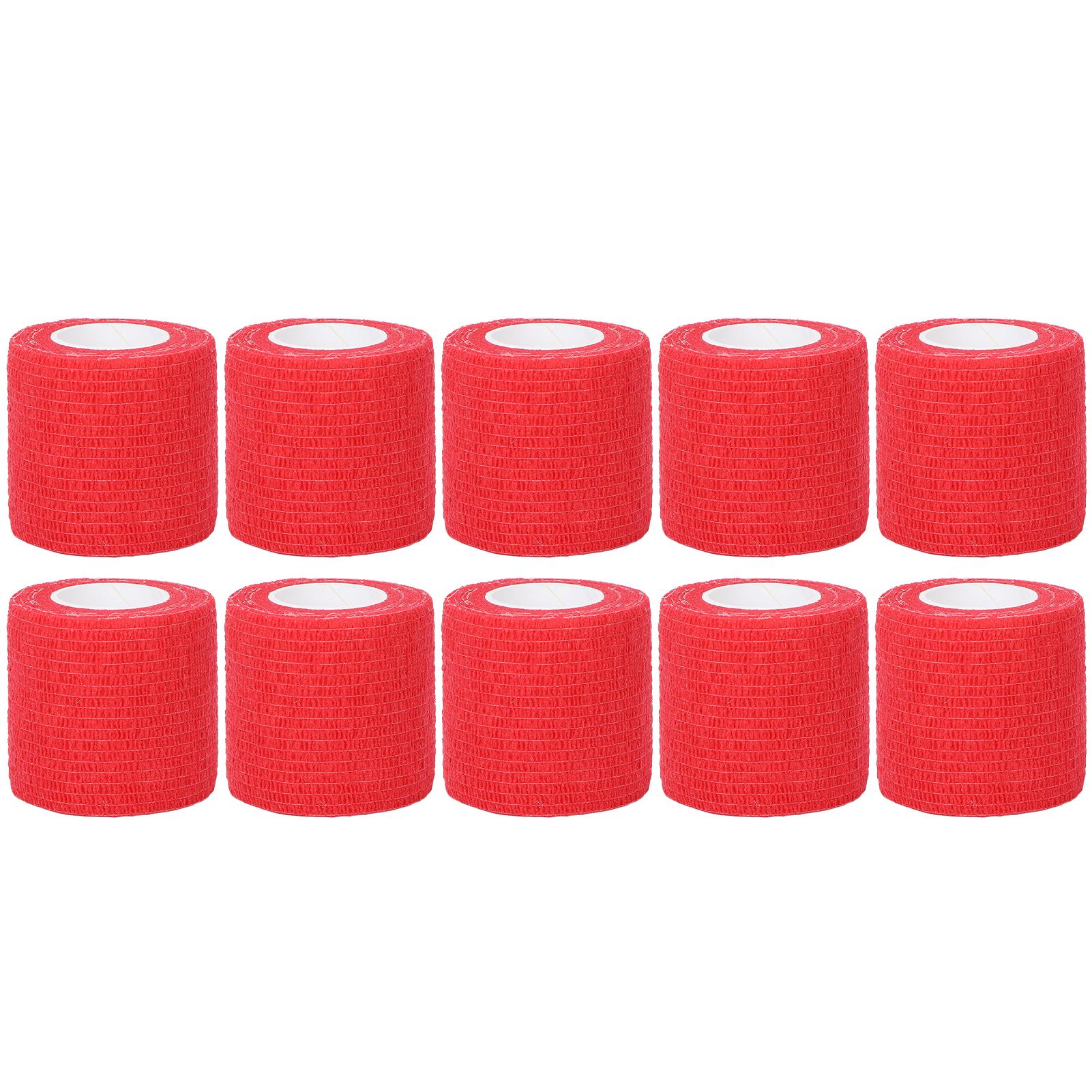 

10шт багатофункціональний одноразовий самоклеючий еластичний бинт протиударний антиковзаючий ручка для татуювання Stra Red