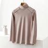 Women's Fashion Solid Colour Long Sleeve Fleece Thickened Top