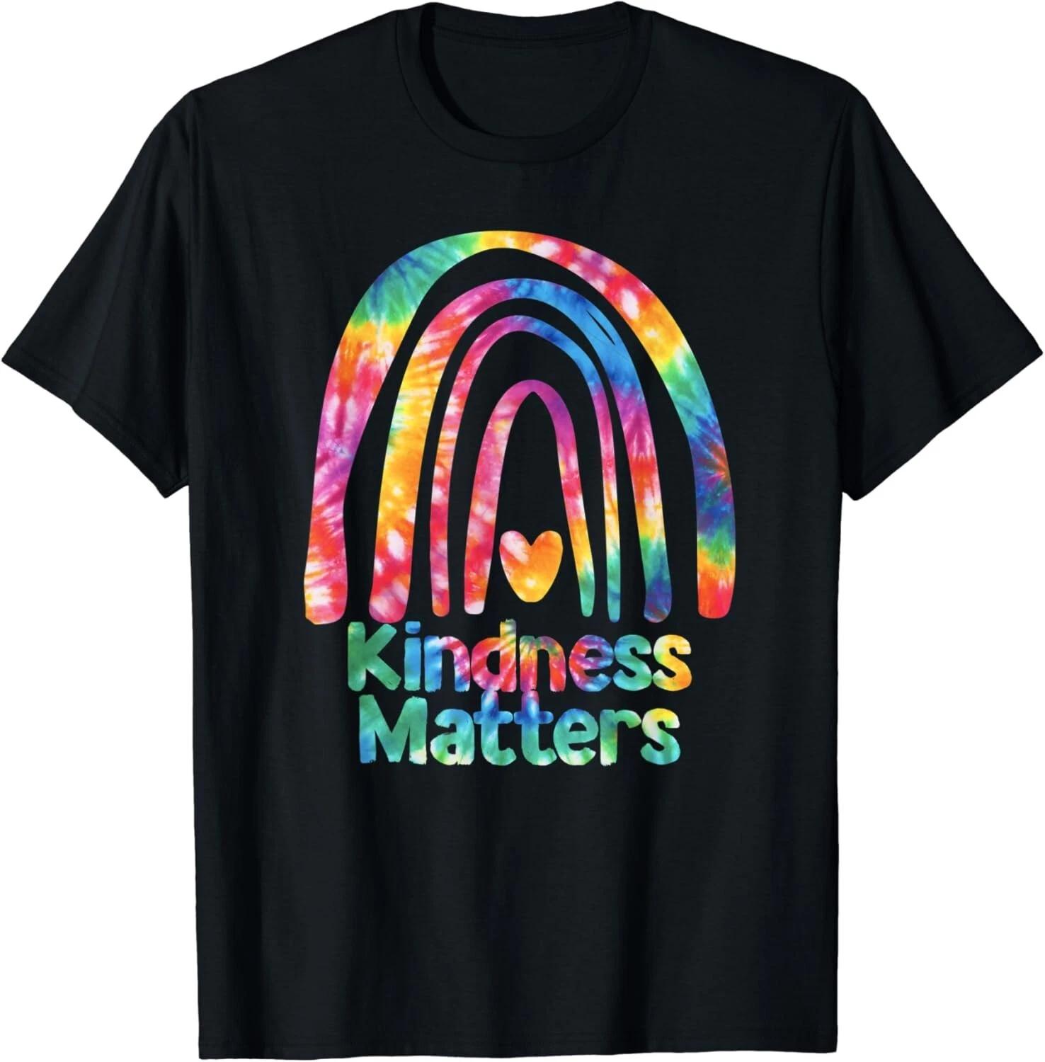 Kindness Matters Rainbow Tie Dye Gift Unisex T-Shirt XL