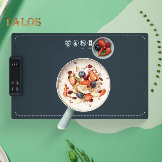 Matoppvarmingsbrett med panel med stor kapasitet Digital skjerm Rask varmeoverføring Enkel å rengjøre Sammenleggbar elektrisk varmematte