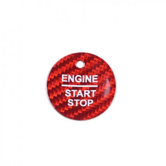 Luxury Carbon Fiber Car Start Button Cover Sticker For Ford F-150 Explorer 16-18