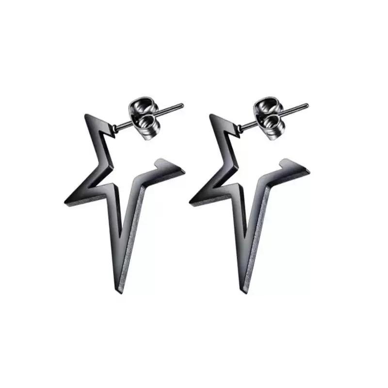 Retro Geometric Minimalist Earrings For Women, Fashionable Pentagonal Star Earrings, Versatile And Stylish Earrings For Daily Use