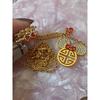 Mickey Mouse Motif Necklace Gold Color