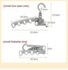 Multipurpose 5 Holes Foldable Travel Hanger Portable Plastic Clothes Hanger For Hotel Home Dorm Laundry Drying Storage Organizer