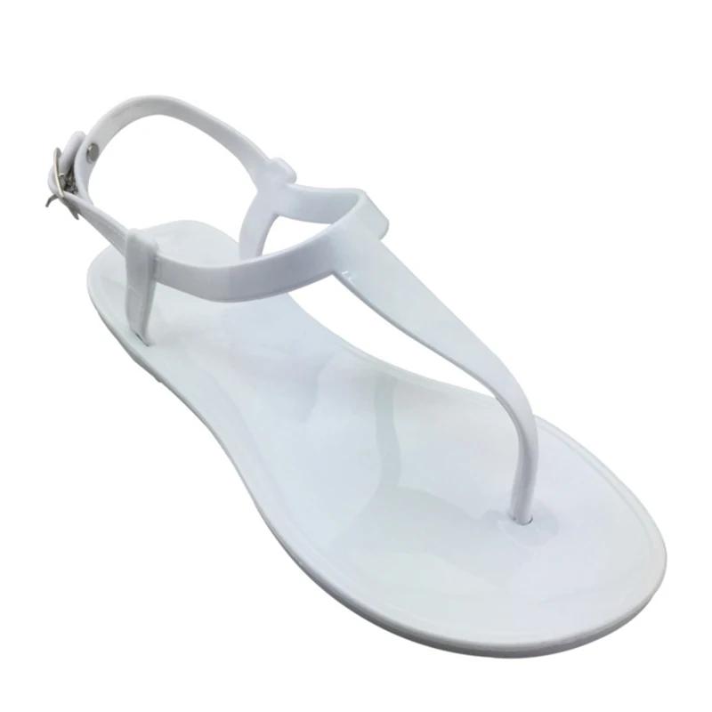 Populære Gjennomsiktige Sko Damesko Jellysko Strandferie Sandaler 2024 Nye Enkle Trendy Flatsko Dame Flip-flops Chaussure Femme