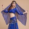 New Exotic Belly Dance Performance Costume with Ethnic Headwear and Chiffon Headscarf.