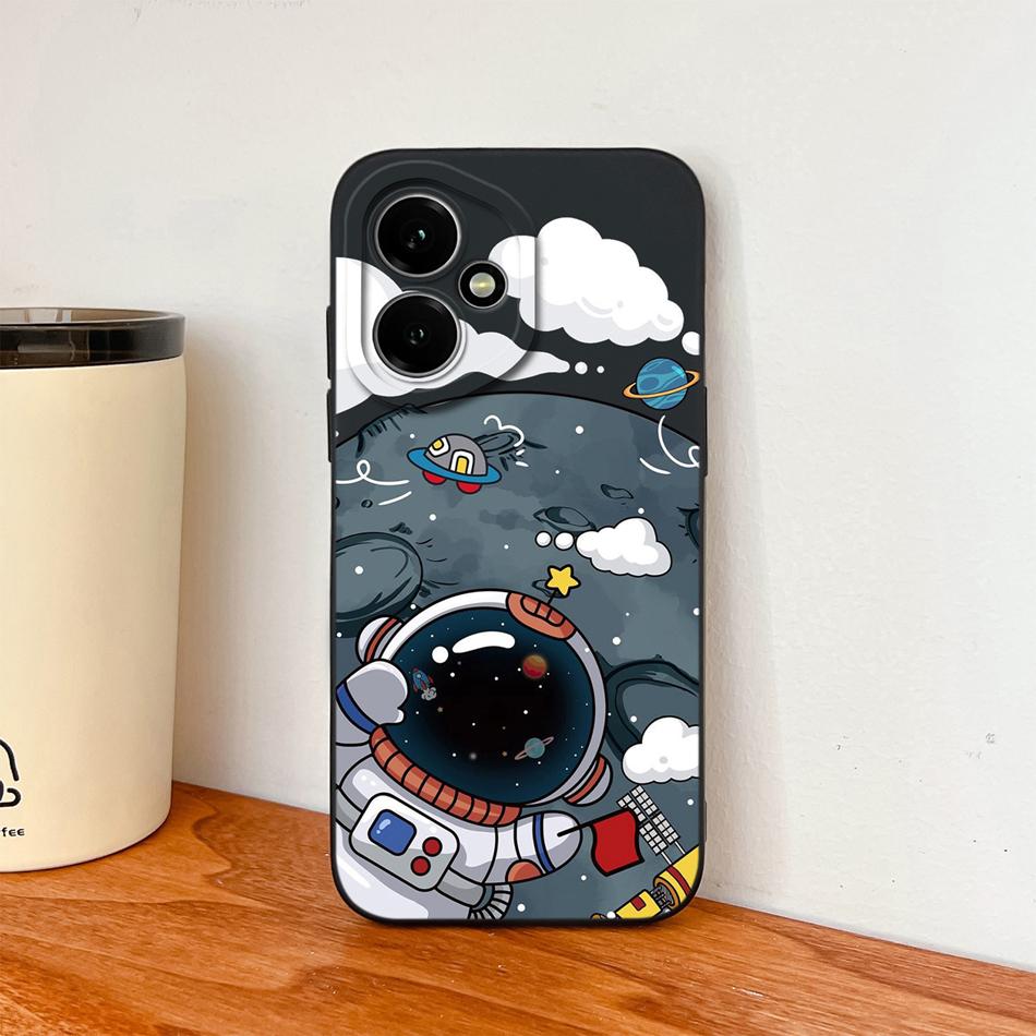 For Honor 400 Pro Phone Case Cute Astronaut Liquid Silicone Full Coverage Anti Drop Soft Back Shell For Honor400 5G Bumper Capa