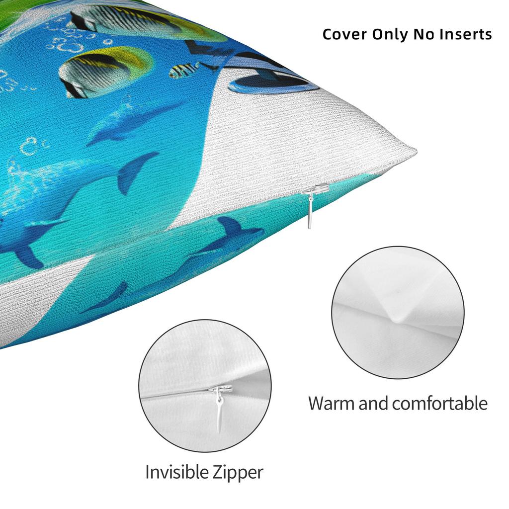 Frutiger Aero World Pillowcase Polyester Cushion Cover Decoration Throw Pillow Case Cover Home Square 45X45cm
