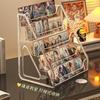 Tiered Acrylic Display Stand for Badges, Cards & Gacha Storage