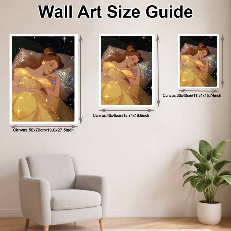 Disney DIY Diamond Painting 5d Belle Sleeping In Starry Night Cross Stitch Diamond Living Room Bedroom Decoration Painting