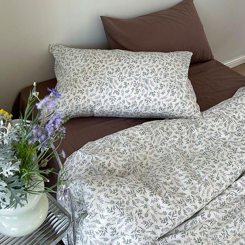 

Коллекция Moonlight [Цветочный поток] Постельное белье Пододеяльник Наволочка Простыня на резинке Хлопок Coffee pillowcase single 48x74cm Flower stream