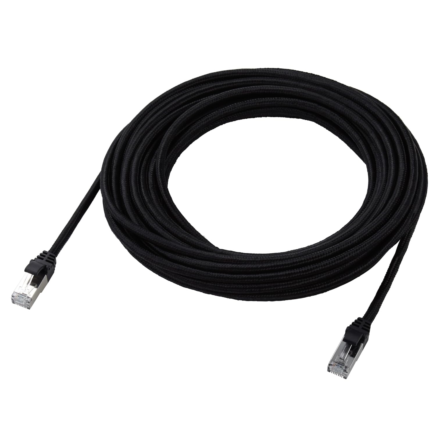 

ELECOM LAN Cable CAT7 10m 10Gbps Nail Break Prevention Mesh Cable Black ECLD-TWSM/BK100 чорний