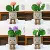 Creative Lotus Cartoon Potted Plant Plush Doll Ornament Home Office Decor Desk