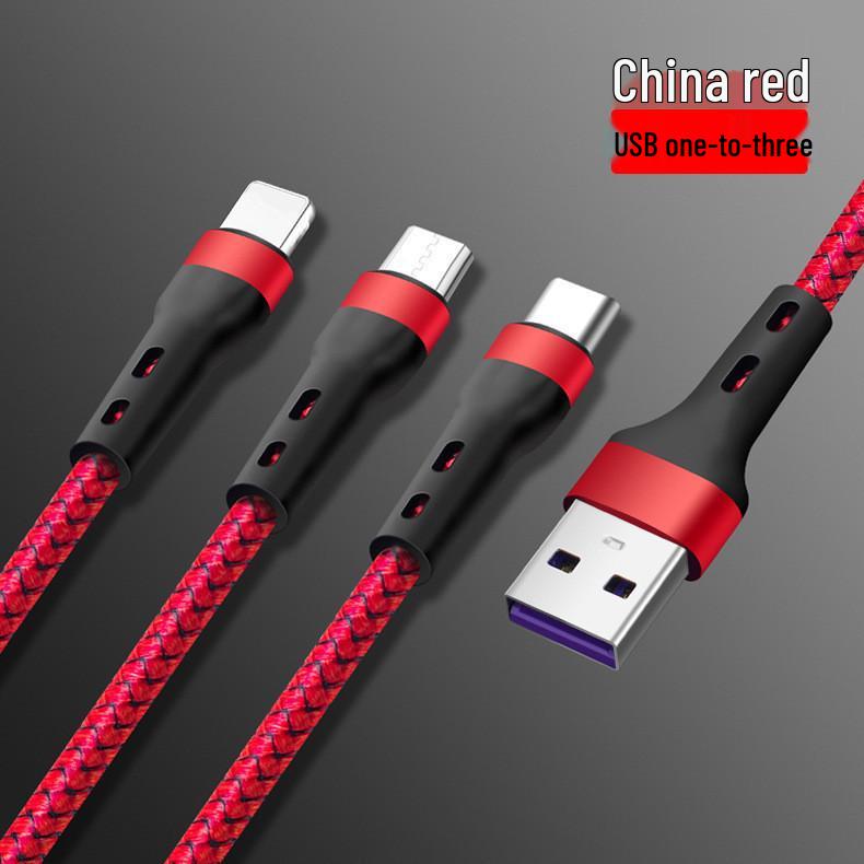 PD100W 3-in-1 Fast Charging Cable for iPhone 15, Android, and LeEco Devices