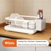 Multi-Functional Dish Drainer Rack with Utensil Holder Detachable Chopsticks Organizer Large Capacity Countertop Sink Shelf