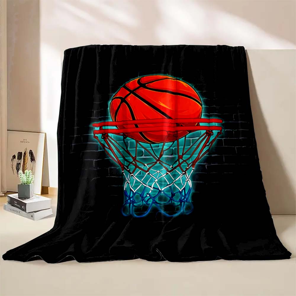 6 Sizes Basketball Art Printed Blanket Warm Soft and Comfortable Home Travel Blanket Sofa Bedding Cover Blanket Holiday Gifts
