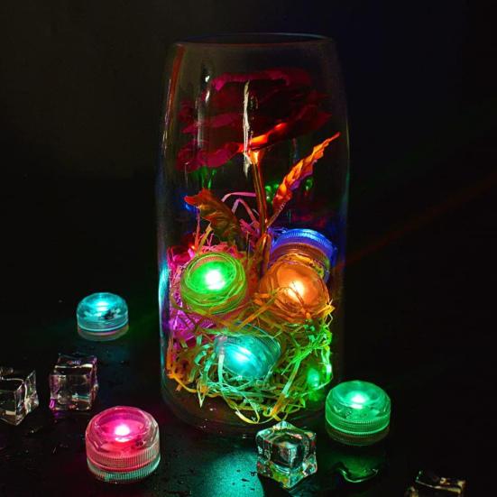 12Pcs Underwater Lights with Intelligent Remote Control Energy-Saving Waterproof Multiple Modes RGB