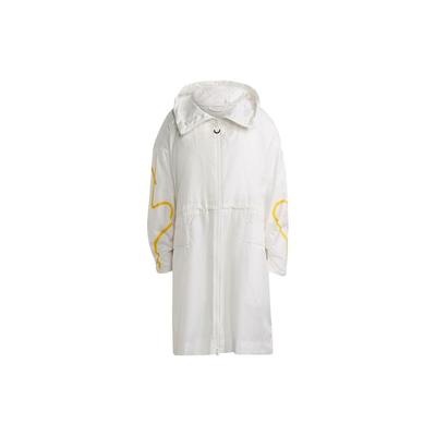 Giacca con Cappuccio e Coulisse con Stampa Logo Giacca da Donna Bianco GU6986