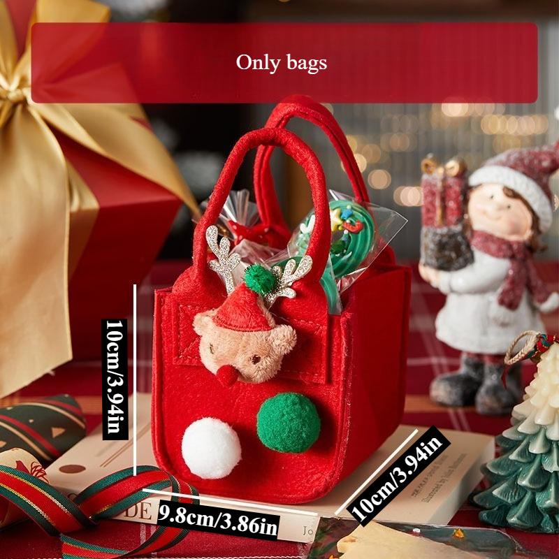 Felt Bag Christmas Gift Socks Cartoon Decorative Pendant Gift Bag Christmas Tree Elk Non Woven Bag
